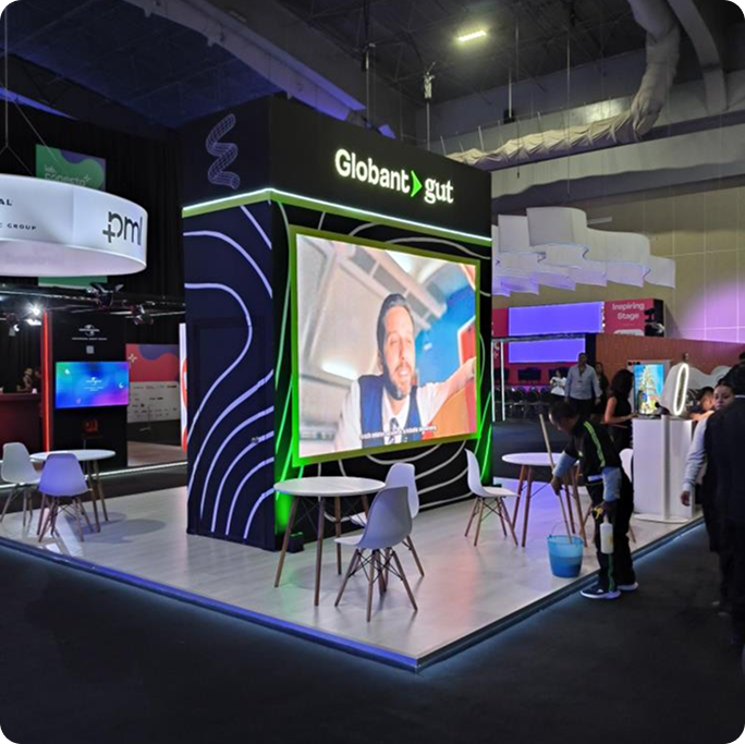 Globant Booth with Screen